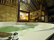 Cabaña de Lujo - La terraza. Arcoiris Jungle Lodge. Ecuador